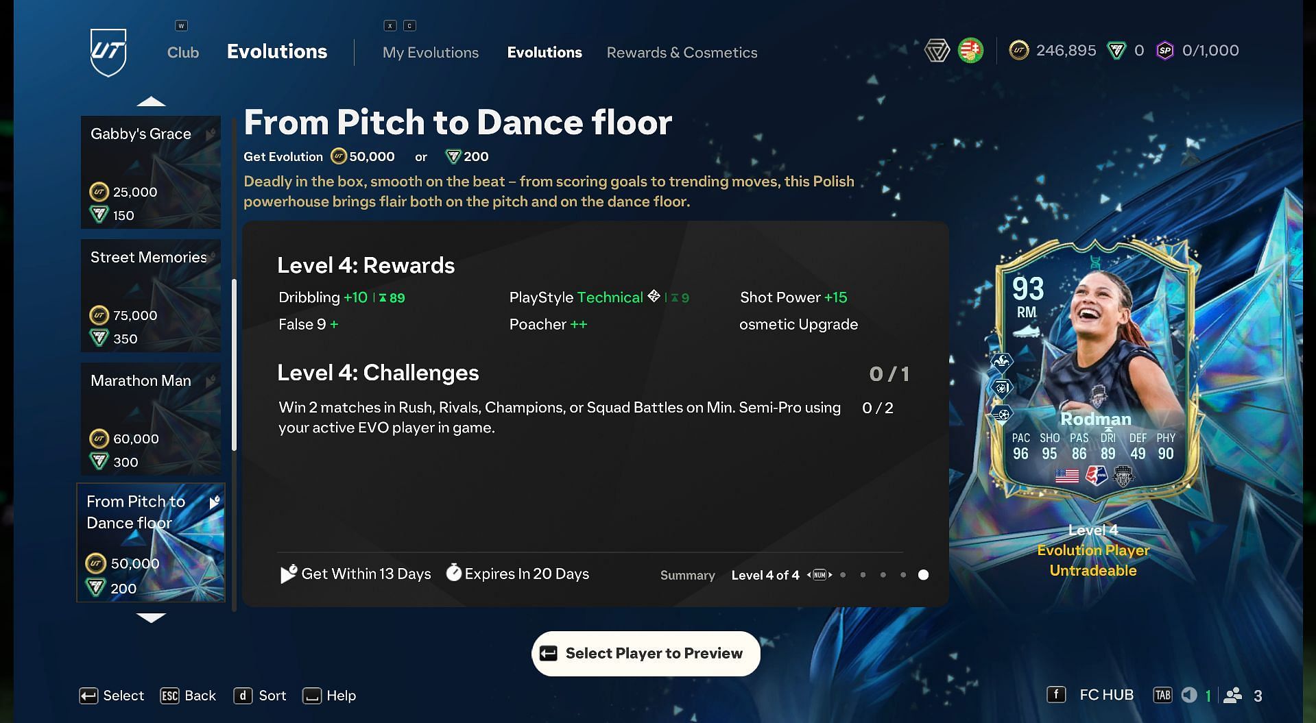 Pitch to Dance floor EVO final upgrade level (Image via EA Sports)